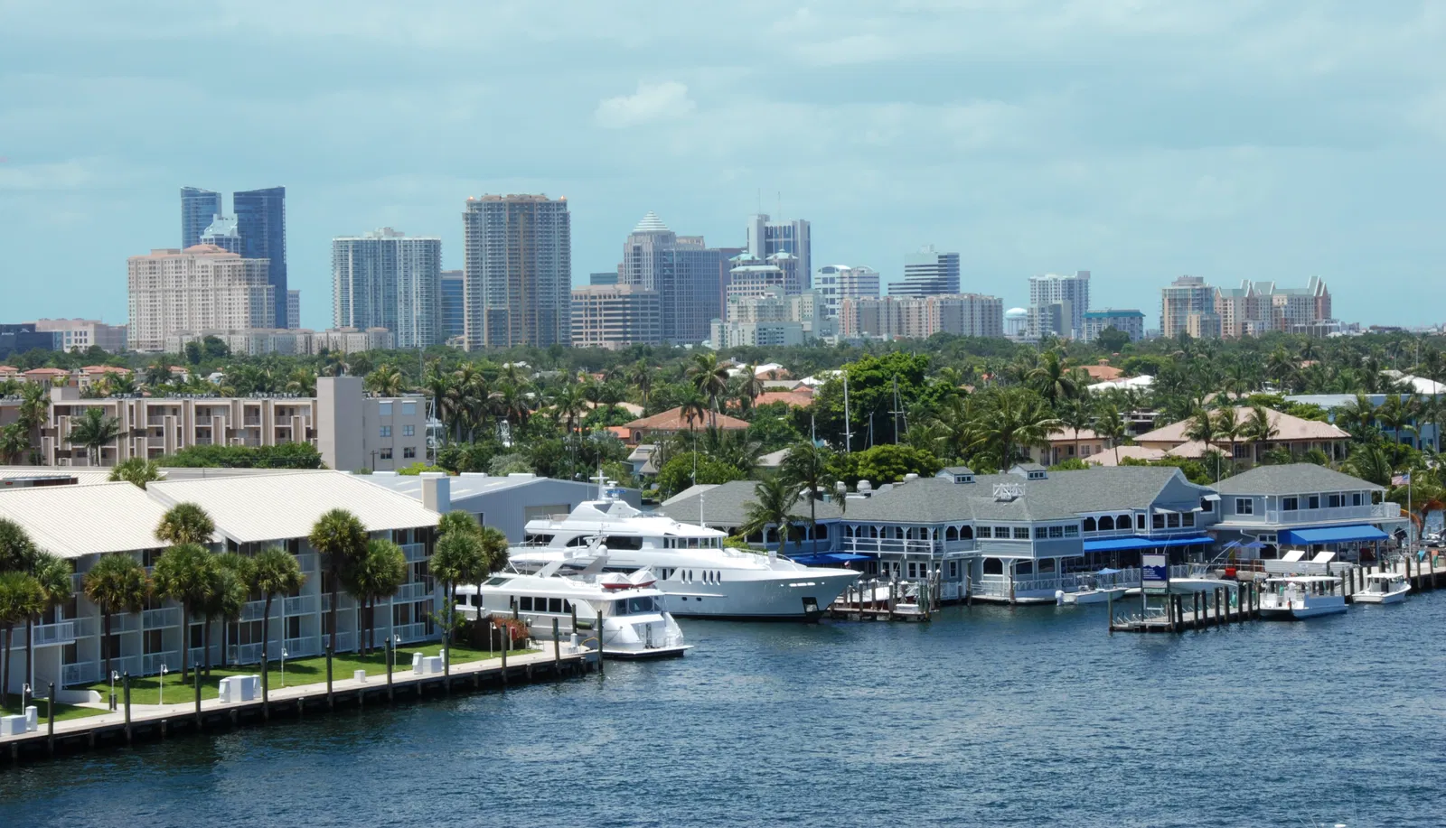 Aerial view of the Fort Lauderdale waterfront